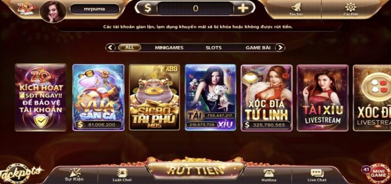 Kho game hấp dẫn với tỷ lệ trả thưởng khủng 